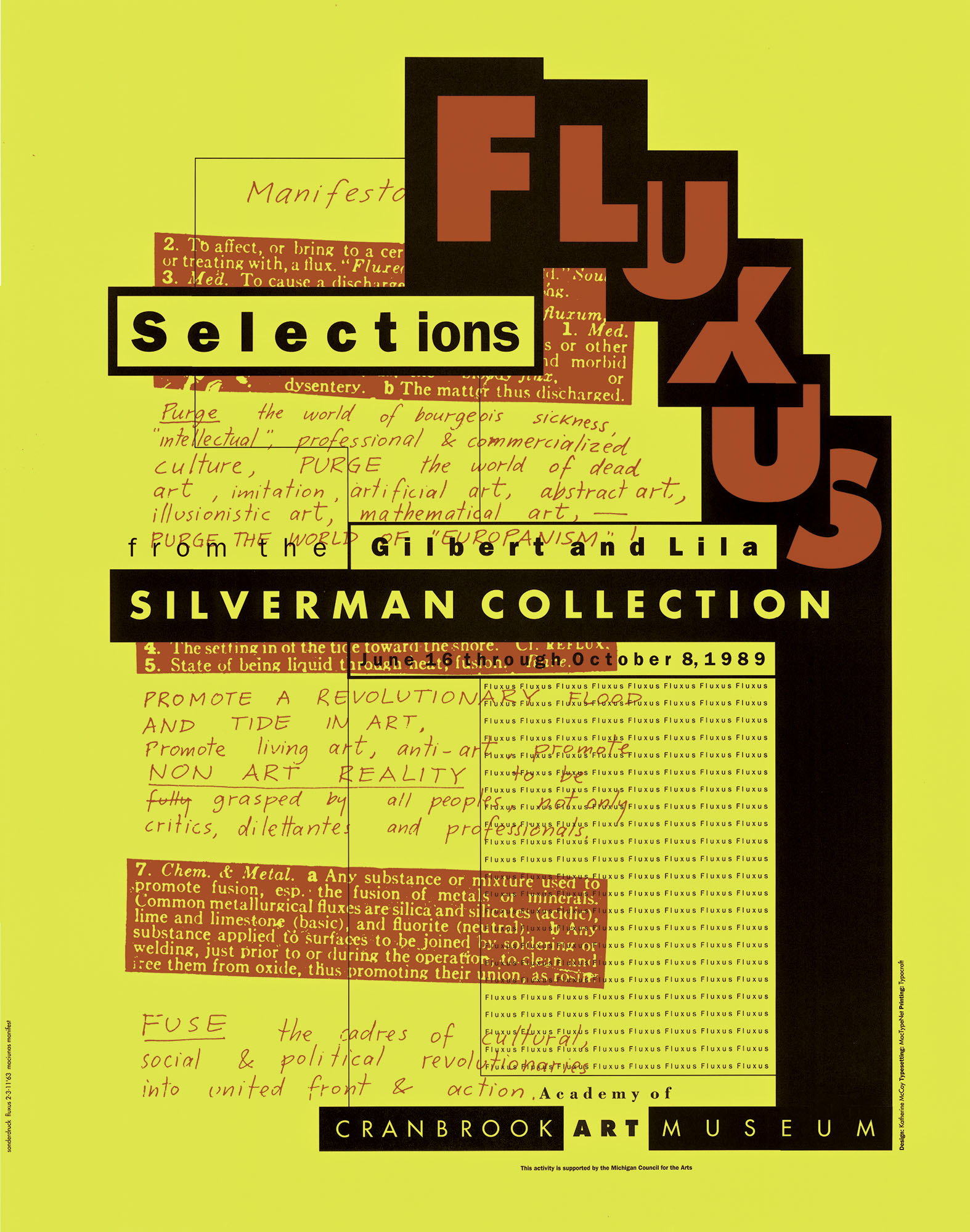 Fluxus Selections Exhibition Poster Agi